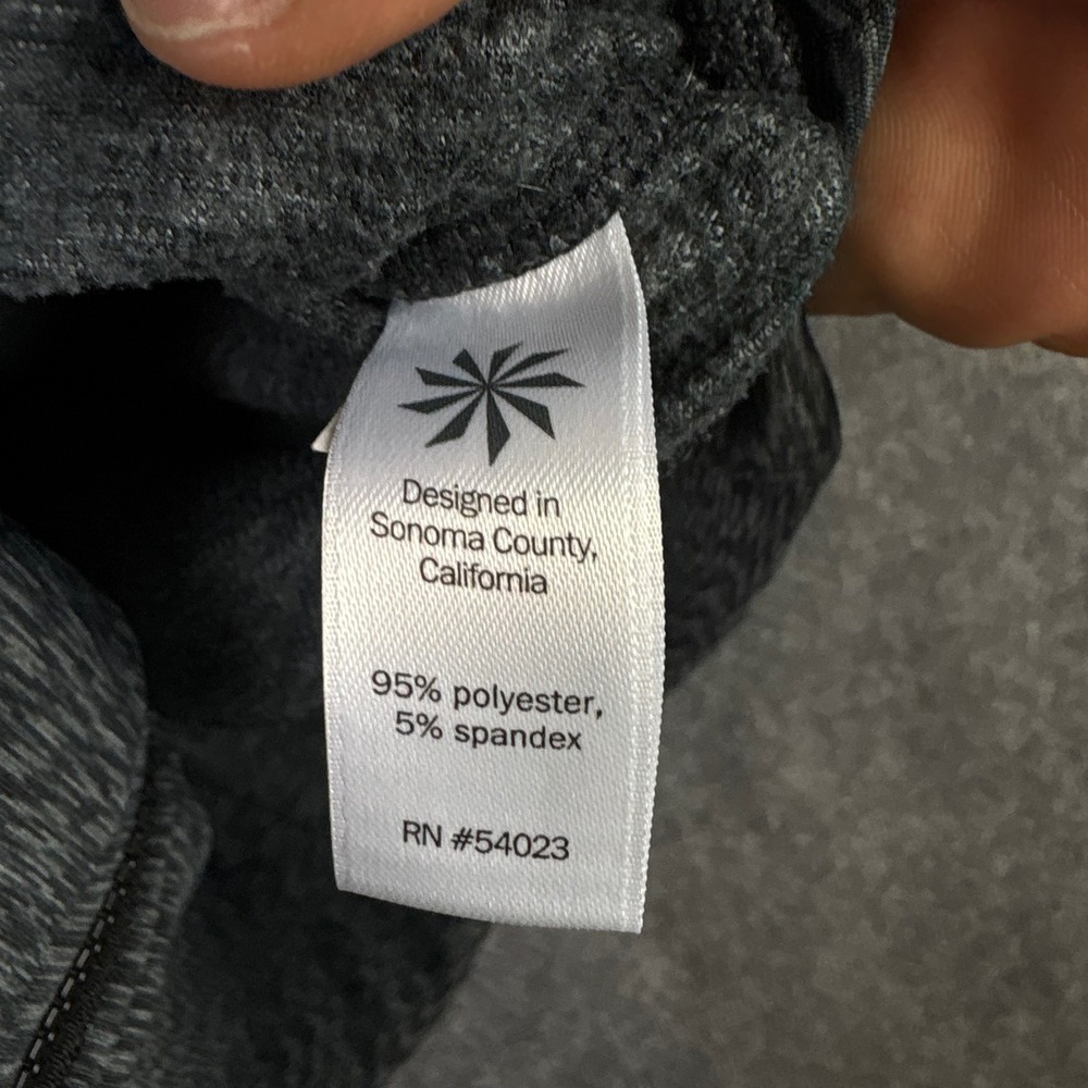 Athleta Full Zip Hoodie Womens Small Gray Space Dye Athletic Jacket 0570 - Picture 6 of 8